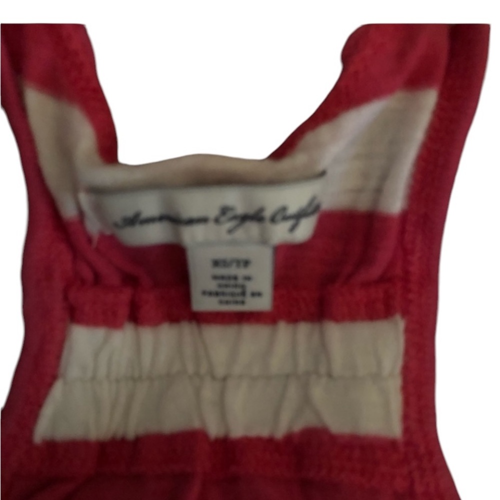American Eagle Outfitters size XS pink & white striped racerback tank